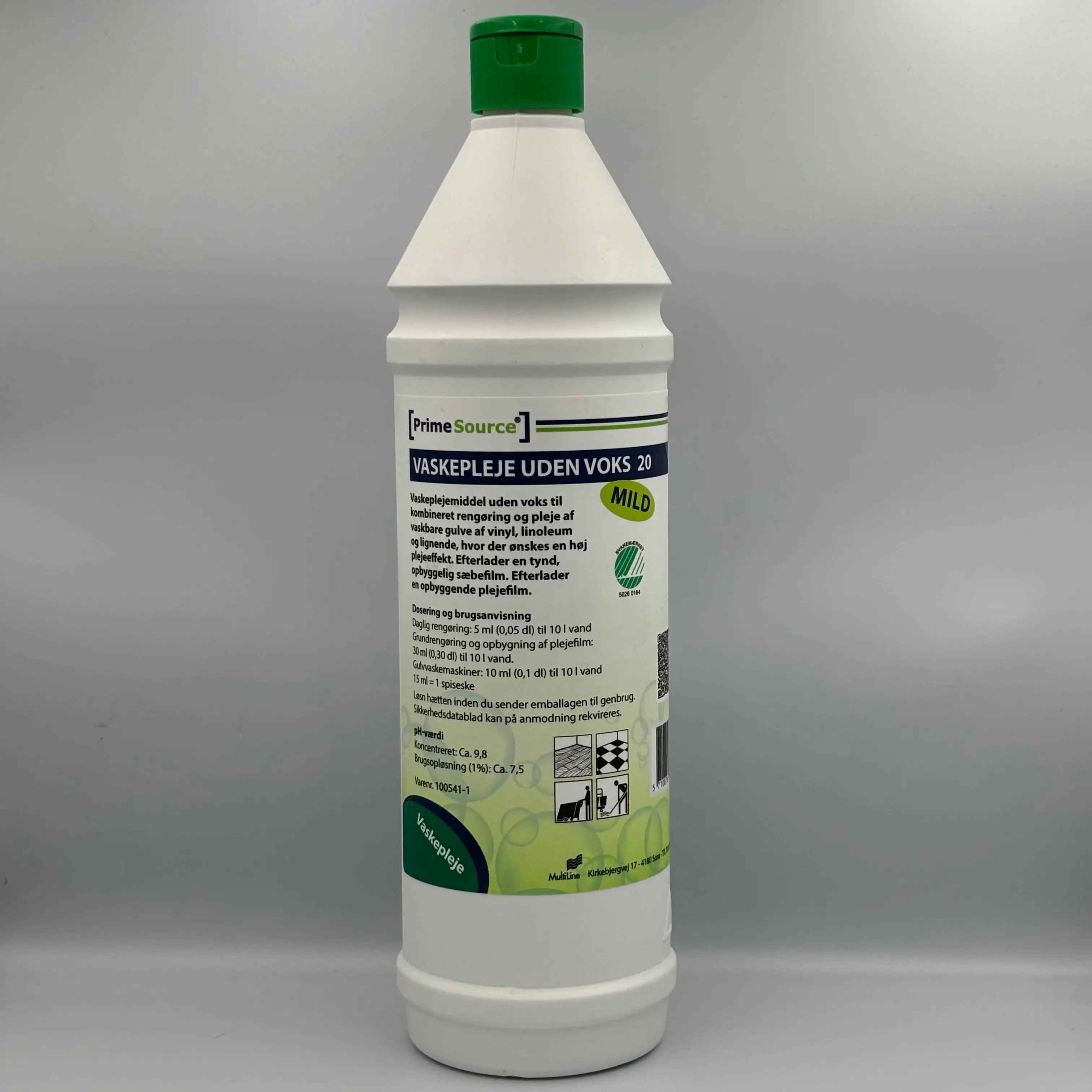 Prime Source Mild 20 – Vaskeplejemiddel uden Parfume og Voks, svanemærket, 1 Liter